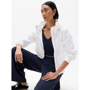 New ATHLETA Jetset Bomber Jacket in White XS